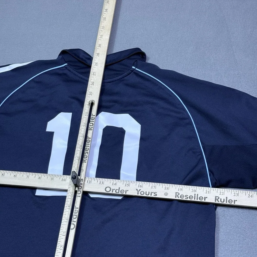 Real Madrid Siemens #10 Soccer Jersey Navy Custom Team Football Shirt Mens L